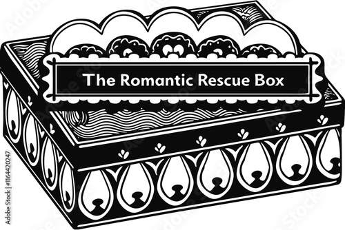 Vector Line Art: Valentine's Sweetheart Survival Box