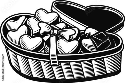 Vector Line Art: Valentine's Sweetheart Survival Box