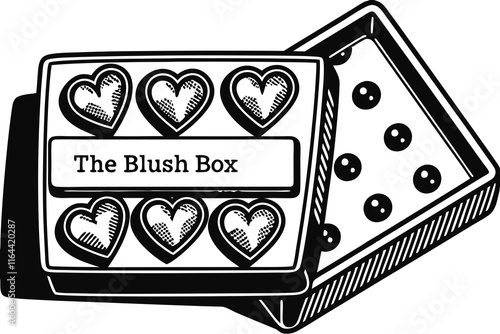 Vector Line Art: Valentine's Sweetheart Survival Box