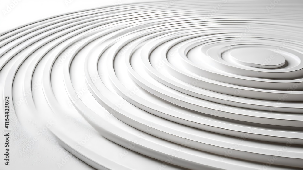 Abstract White Concentric Circular Design Pattern Abstract White Concentric Circular Design Pattern