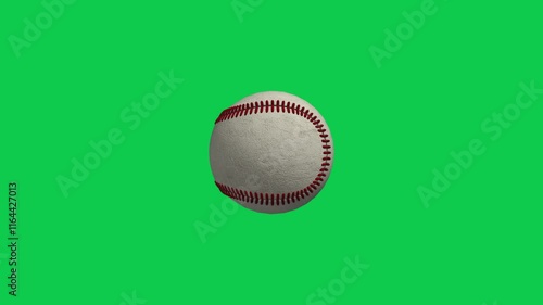 4K Baseball Ball Green Screen Seamless Loop