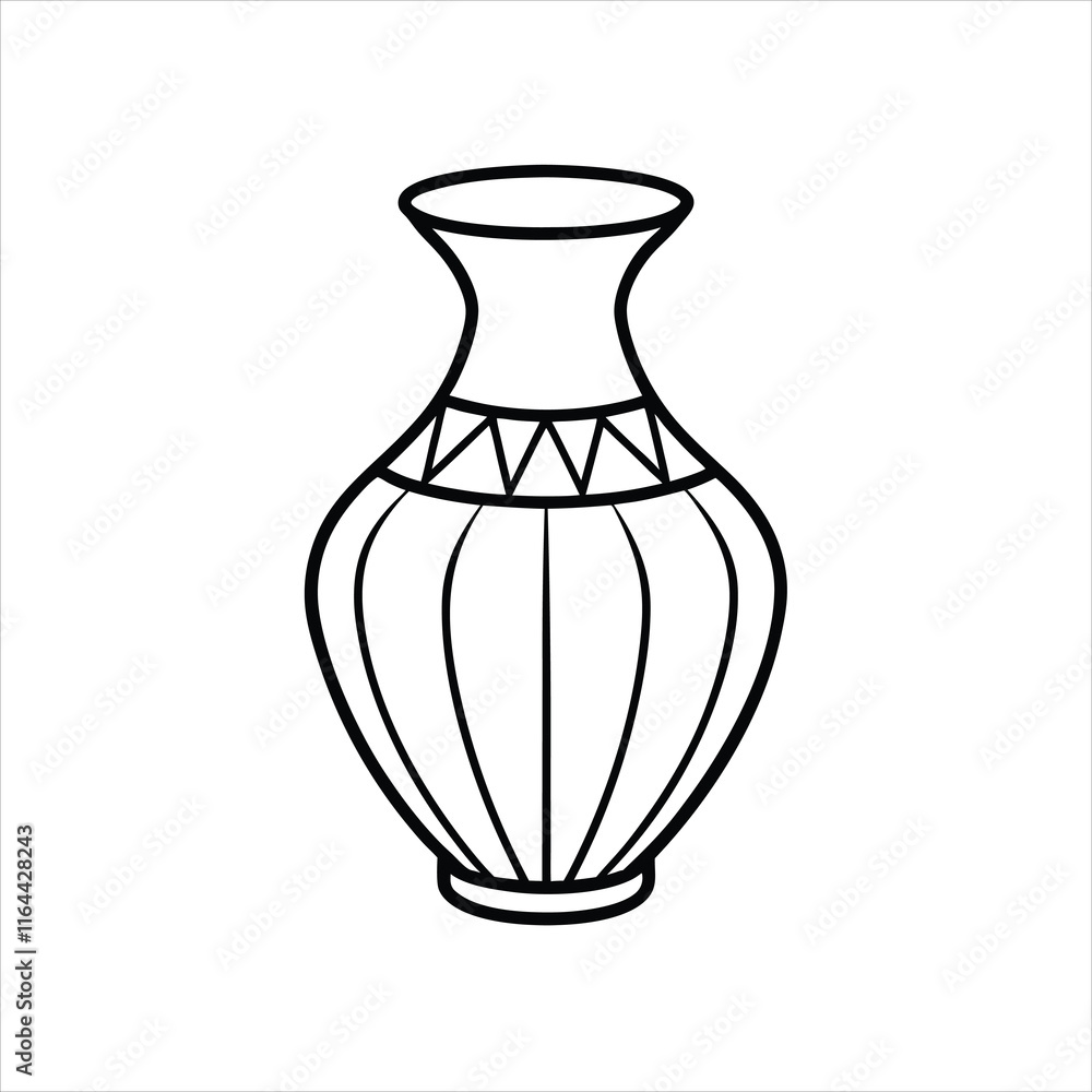 Stylish Vase Icon Vector Art for Modern Decor Stylish Vase Icon Vector Art for Modern Decor