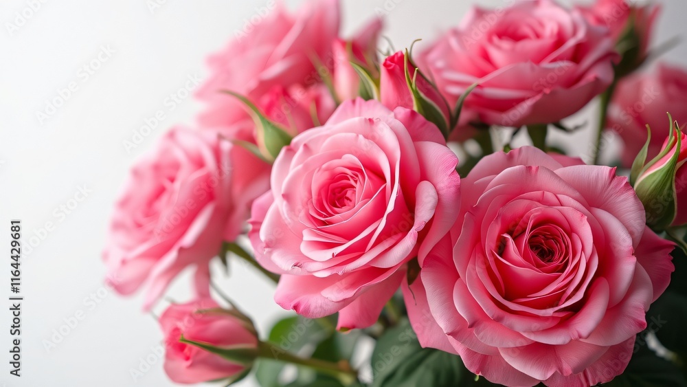 Close-up Bouquet of Delicate Pink Roses, Romantic Floral Arrangement, Beautiful Flowers, Soft Pink Roses, Valentines Day, Mothers Day, Wedding Flowers Close-up Bouquet of Delicate Pink Roses, Romantic Floral Arrangement, Beautiful Flowers, Soft Pink Roses, Valentines Day, Mothers Day, Wedding Flowers