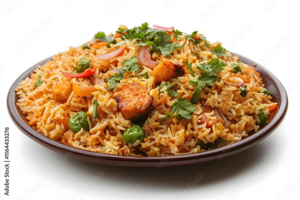 Delicious and Tasty the Tradition Kabuli Pulao on a white Background. The Ultimate Comfort Food Delicious and Tasty the Tradition Kabuli Pulao on a white Background. The Ultimate Comfort Food