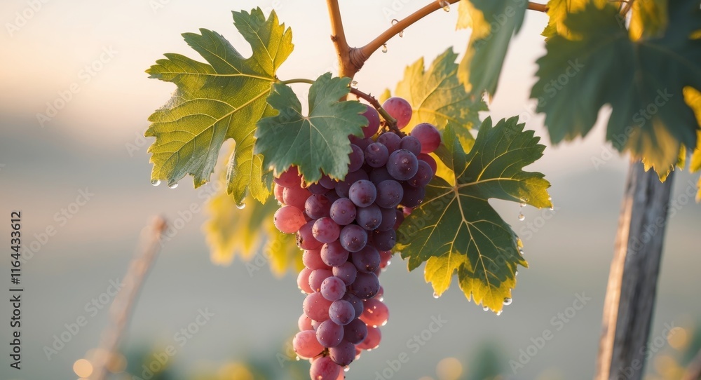 Fototapeta premium Grape Bunch in Rustic Early Morning Light.