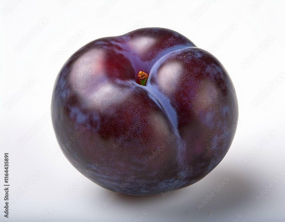 Obraz premium Plum Isolated on White Surface