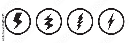 flash lightning bolt icon. Electric power symbol. Power energy sign, vector illustration