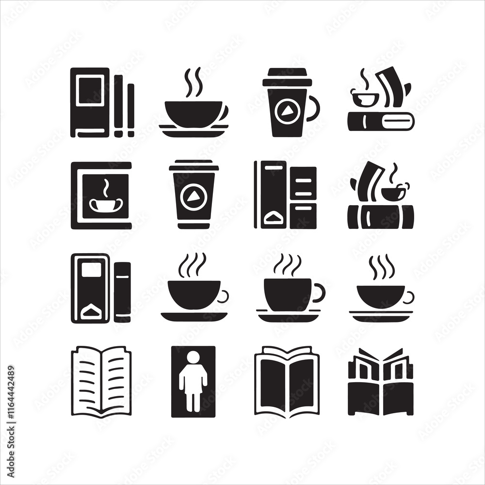 Book icons set, logo isolated on white background, vector illustration. Book icons stack of books line art vector illustration
Book icons set, logo isolated on white background, vector illustration. Book icons stack of books line art vector illustration