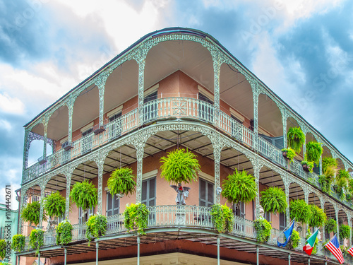 old New Orleans houses in french Quarter photo