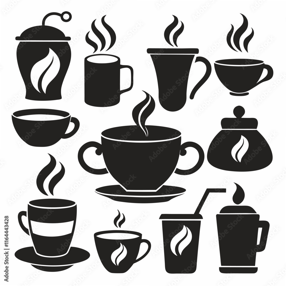 Obraz premium Coffee Cup Silhouette (13).eps