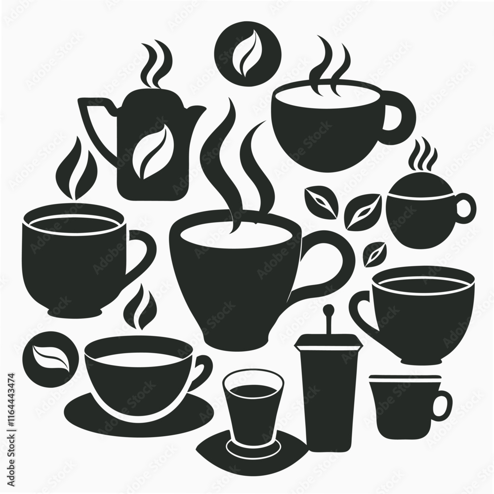 Obraz premium Coffee Cup Silhouette