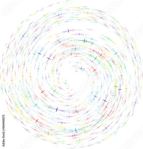 Colored spiral, swirl, twirl element. Helix, volute and vortex icon