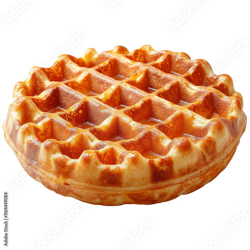 Belgian Waffle Liege isolated on white