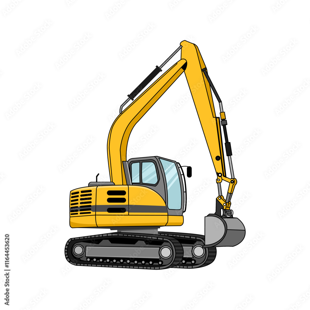 excavator isolated on white excavator isolated on white
