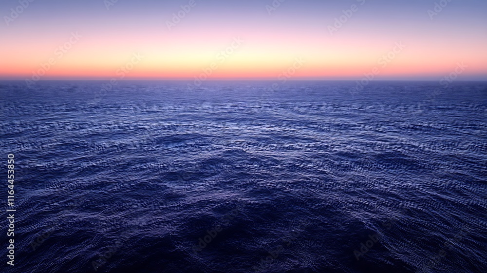 Fototapeta premium Serene Ocean Sunset Peaceful Twilight Seascape
