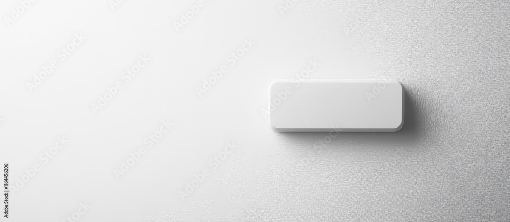 Minimalist white plastic light switch on a plain white wall interior with soft shadows enhancing modern design simplicity and elegance. Minimalist white plastic light switch on a plain white wall interior with soft shadows enhancing modern design simplicity and elegance.
