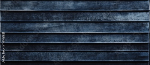 Wallpaper Mural Dark blue closed jalousie with horizontal stripes creating a textured backdrop for modern interior design or abstract art concepts Torontodigital.ca