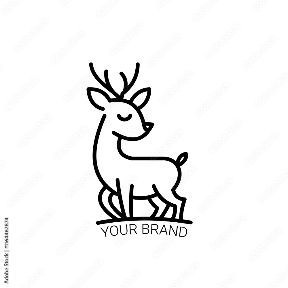 Line art of deer vector Line art of deer vector