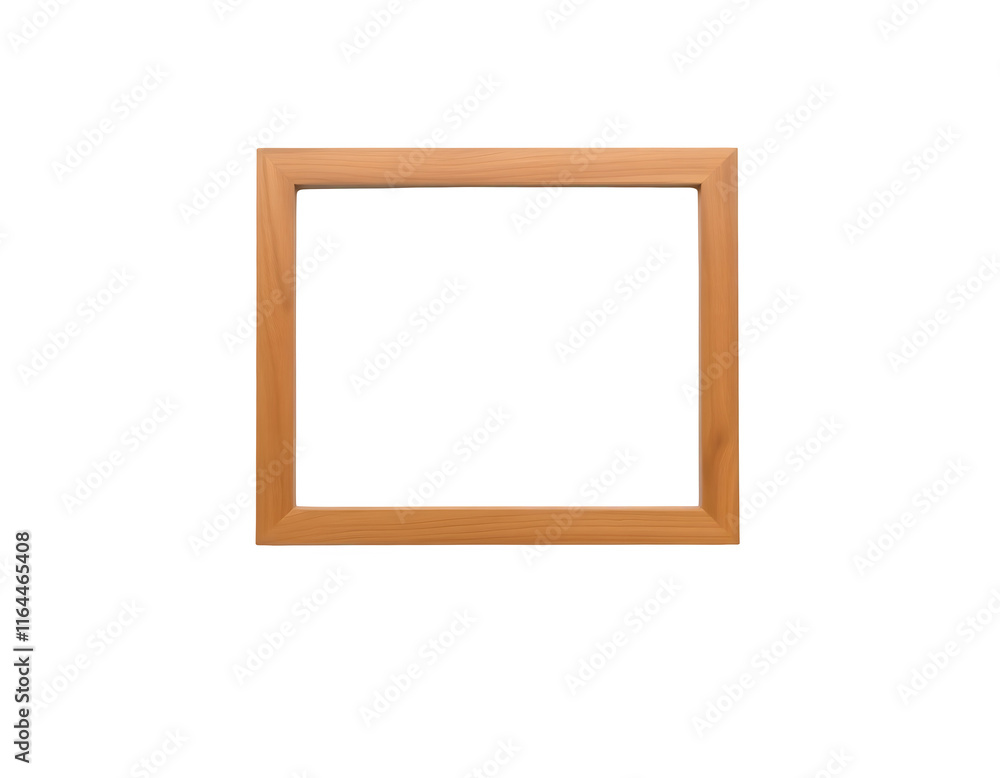 Classic Wooden Frame Mockup in Warm Oak Tone Isolated on Transparent Background Classic Wooden Frame Mockup in Warm Oak Tone Isolated on Transparent Background