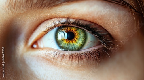 Close up of a green eye during an eye exam at an ophthalmology clinic showcasing the importance of eye health and vision care procedures