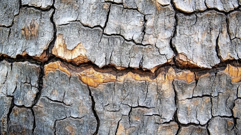 Detailed close up of rugged decayed wood bark showcasing intricate textures and natural patterns of an old tree trunk surface Detailed close up of rugged decayed wood bark showcasing intricate textures and natural patterns of an old tree trunk surface