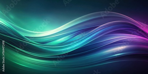 Wallpaper Mural Abstract Teal and Purple Flowing Wave Design Background Torontodigital.ca