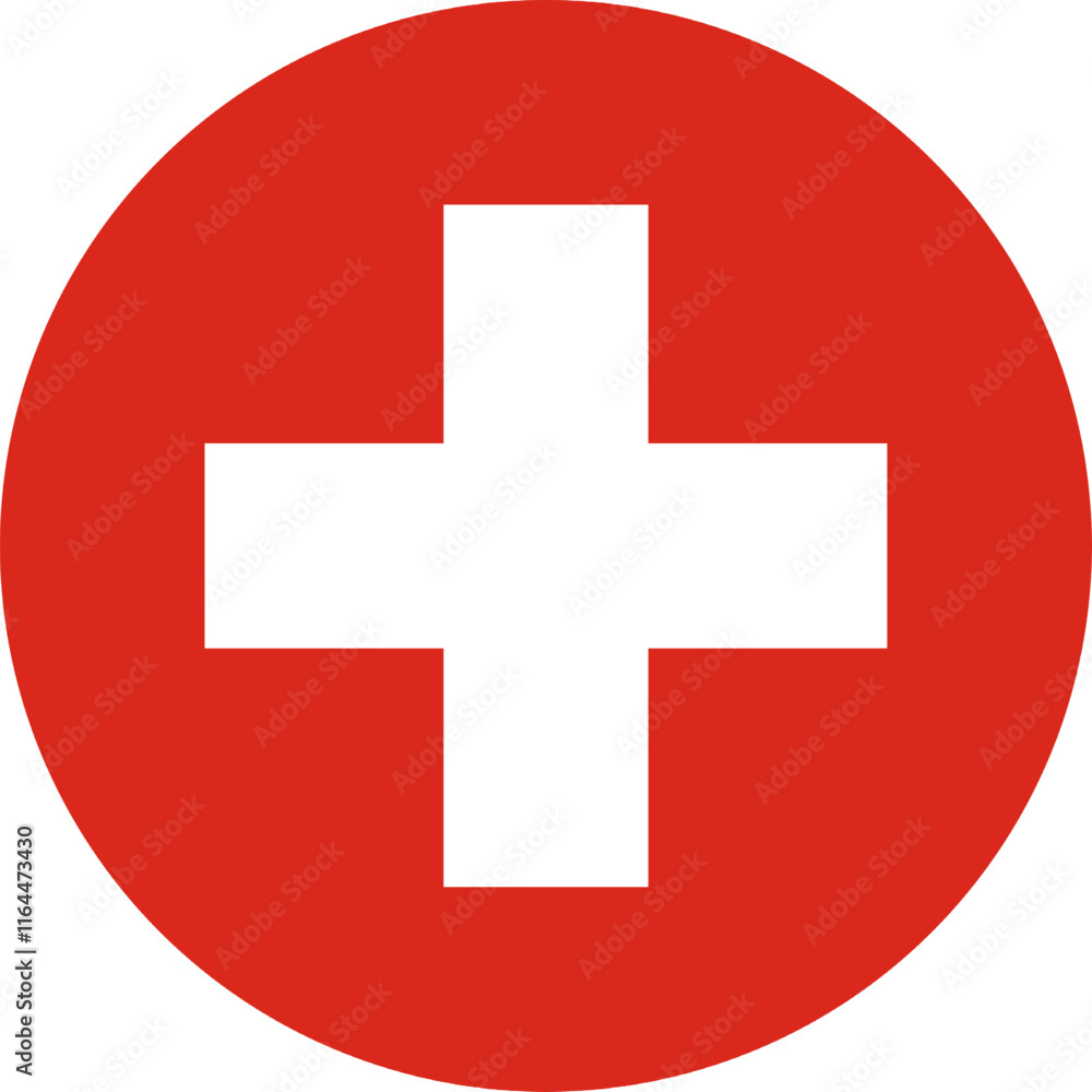 Switzerland Circle Flag, Circle Flag of Switzerland, Vector Images Switzerland Circle Flag, Circle Flag of Switzerland, Vector Images