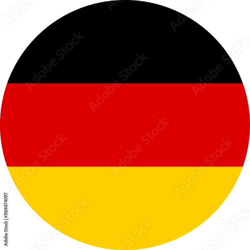 Germany Circle Flag, Circle Flag of Germany, Vector Images