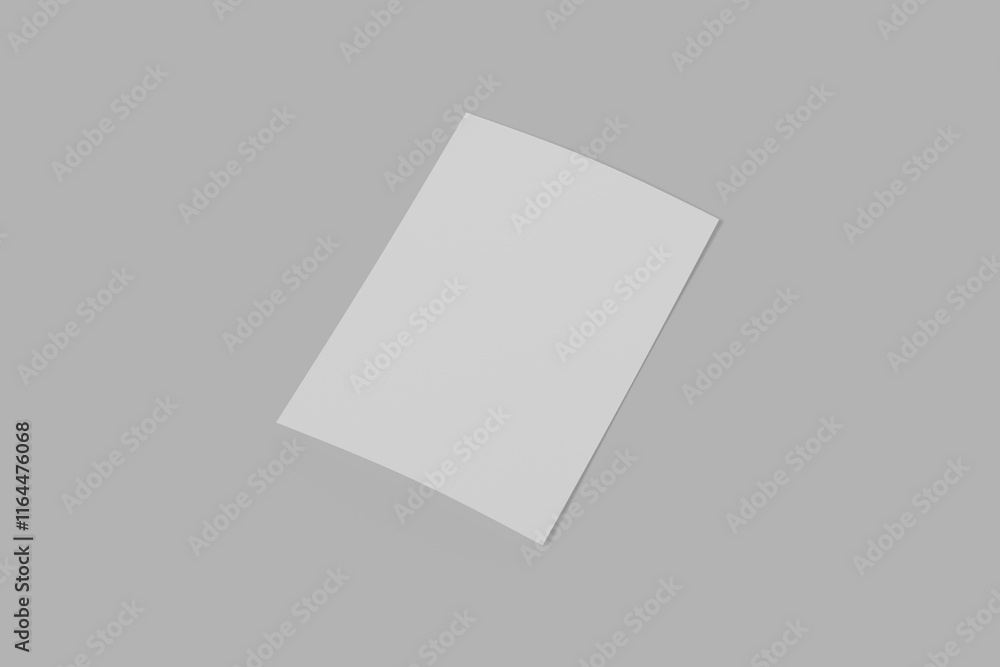 Paper sheet 5x7 inches with shadow overlay. Modern and stylish greeting card or wedding invitation mock up Paper sheet 5x7 inches with shadow overlay. Modern and stylish greeting card or wedding invitation mock up