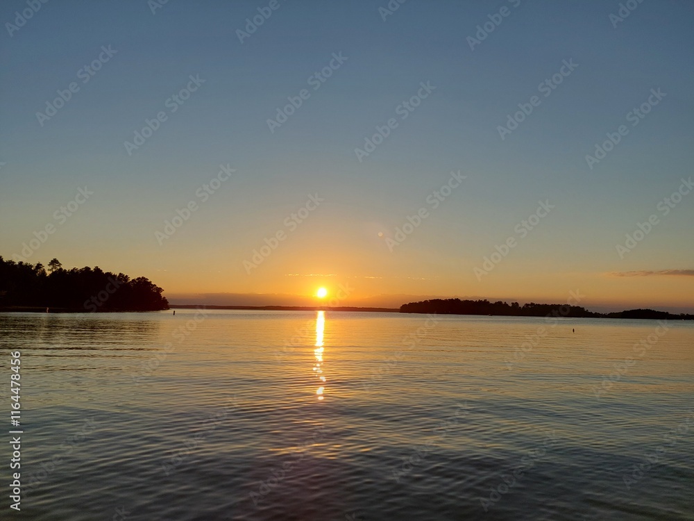 sunset on the lake sunset on the lake