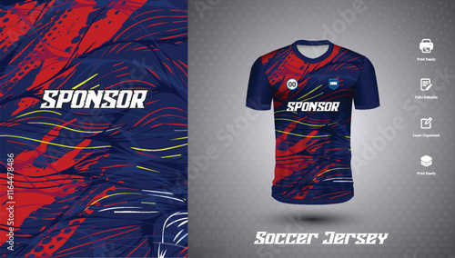 Soccer jersey design for sublimation or sports t shirt design for cricket