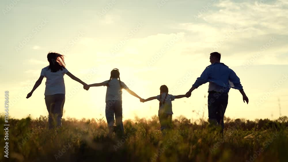 family child kid parents mother father running nature sun, Family Holding Hands Sunset, Parents Children Enjoying Nature, Silhouette Happy Family, Togetherness Love Nature, Joyful Family Sunlight family child kid parents mother father running nature sun, Family Holding Hands Sunset, Parents Children Enjoying Nature, Silhouette Happy Family, Togetherness Love Nature, Joyful Family Sunlight