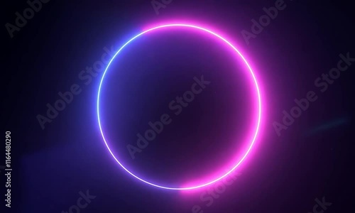 Cloud Magic: Neon Circles in Purple and Blue Surrounding Glowing Skies
 photo