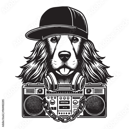 Cocker Spaniel  Rapper dog Design Svg 