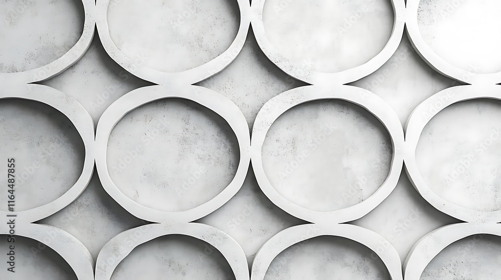 White Circular Pattern Abstract Wall Decor White Circular Pattern Abstract Wall Decor