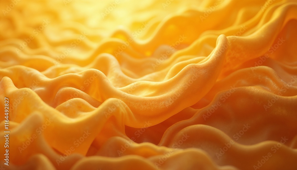 Amber waves of flowing texture in bright yellow and orange hues