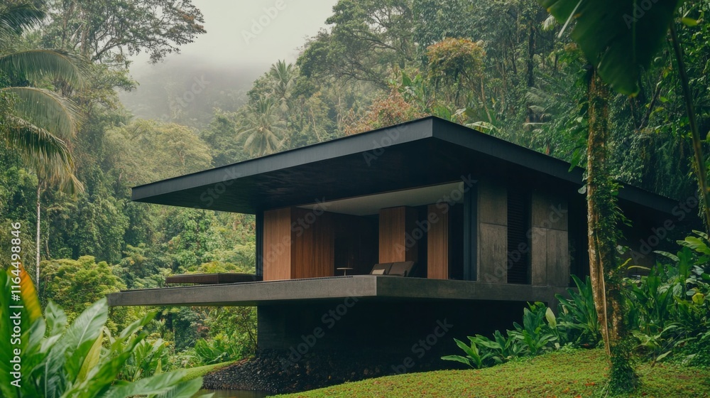 Modern Architecture Surrounded by Lush Greenery Modern Architecture Surrounded by Lush Greenery