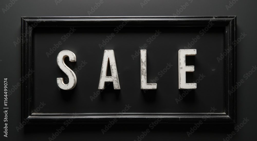 Sign with the word sale written in white letters Sign with the word sale written in white letters