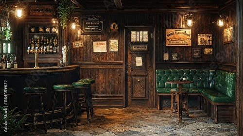 traditional irish pub-inspired room photo