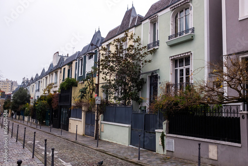 Quadro su tela petites maisons dans le quartier des peupliers dans le treizième arrondissement