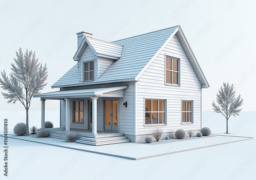 digital model simple house using wireframes design visualization purposes often used architects designers digital model simple house using wireframes design visualization purposes often used architects designers