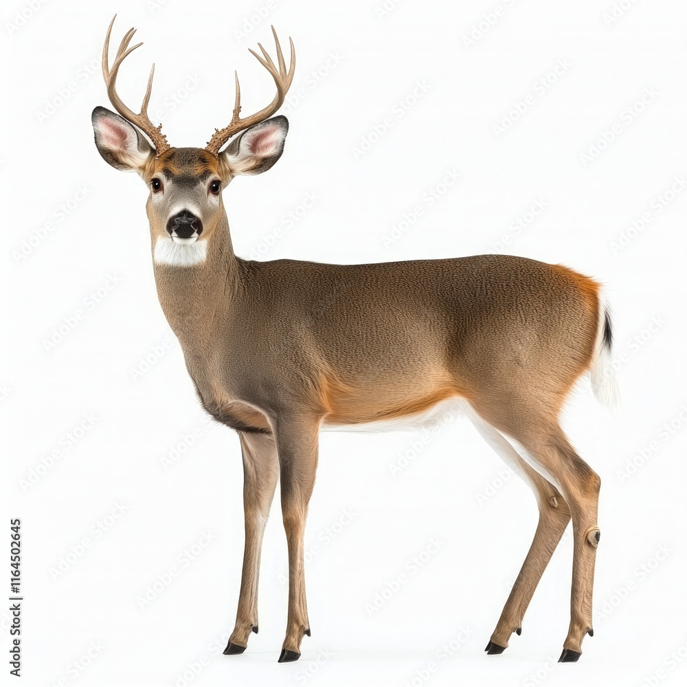 Fototapeta premium White Tail Deer Isolated