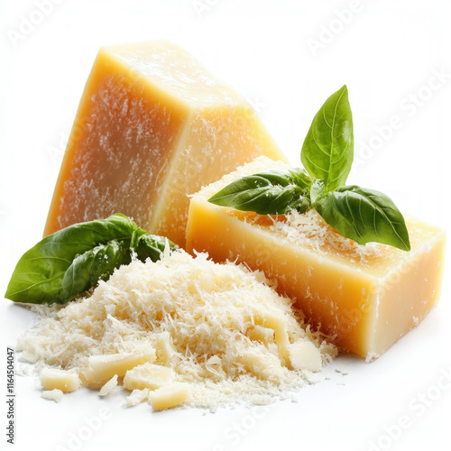 Parmesan Cheese Isolated On...
