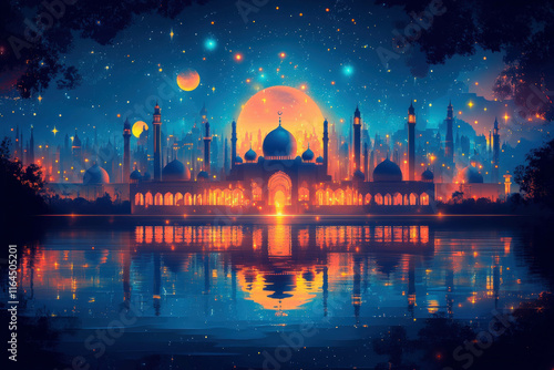 A Futuristic City Skyline W...