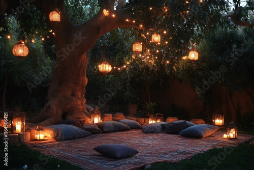 An Outdoor Evening Setting ...