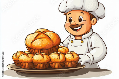Cartoon Bread Baker