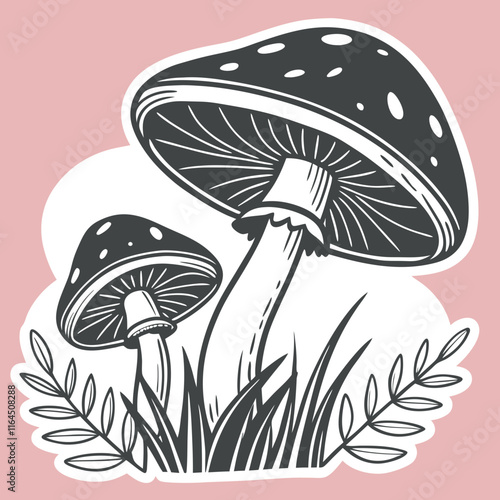 illustration of mushrooms