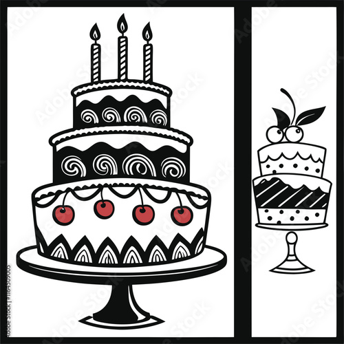 birthday cake with candles
