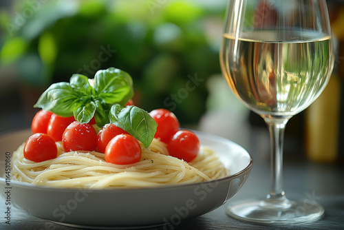 Italian Flag And Italian Food