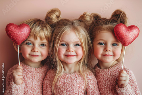 Kids On A Valentine's Day P...